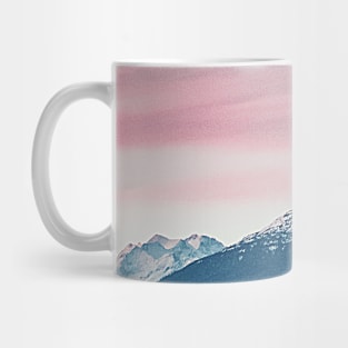 Mountain Themed Art, Love you to the mountains and back, snow capped mountains Mug